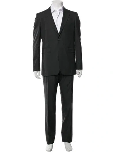 Pre-owned Burberry Wool Two-piece Suit W/ Tags In Grey