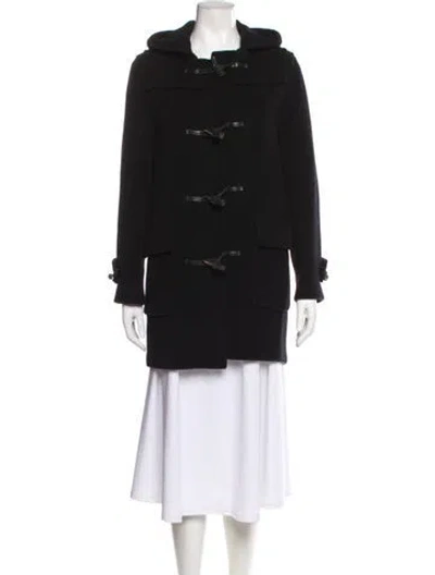 Pre-owned Burberry Wool Utility Jacket In Black