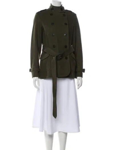 Pre-owned Burberry Wool Utility Jacket In Green