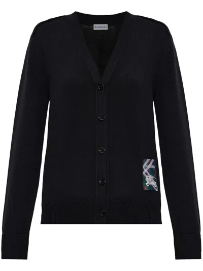 BURBERRY WOOL V-NECK CARDIGAN