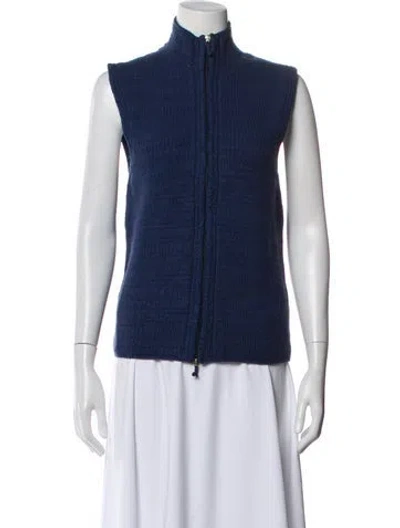 Pre-owned Burberry Wool Vest In Blue