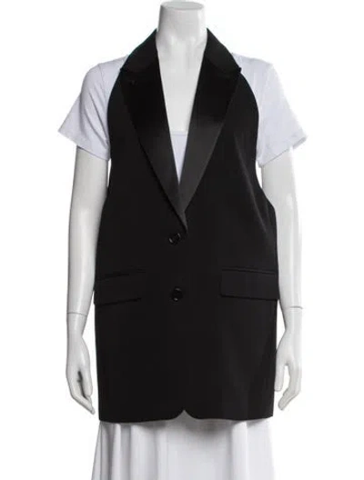 Pre-owned Burberry Wool Vest W/ Tags In Black