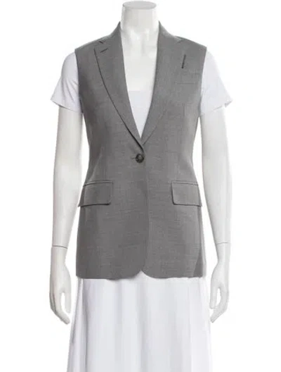 Pre-owned Burberry Wool Vest W/ Tags In Grey