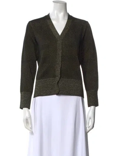 Pre-owned Burberry Wool V-neck Sweater In Black