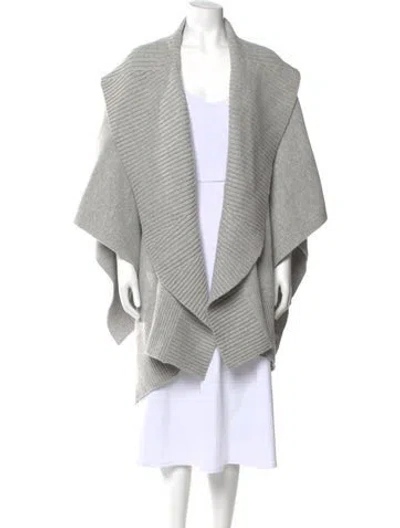 Pre-owned Burberry Wool V-neck Sweater In Gray