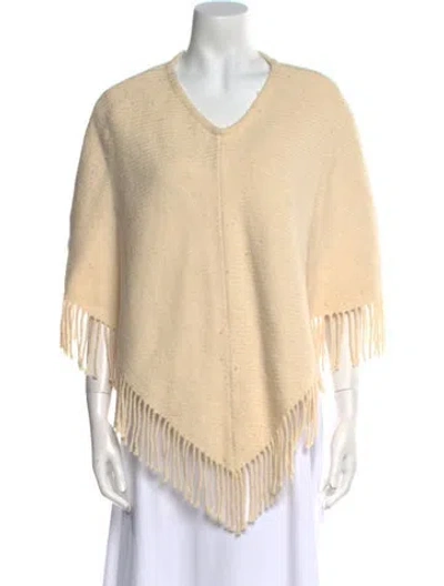 Pre-owned Burberry Wool V-neck Sweater In Neutral