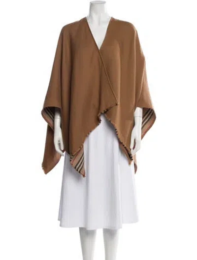 Pre-owned Burberry Wool V-neck Sweater In Neutral