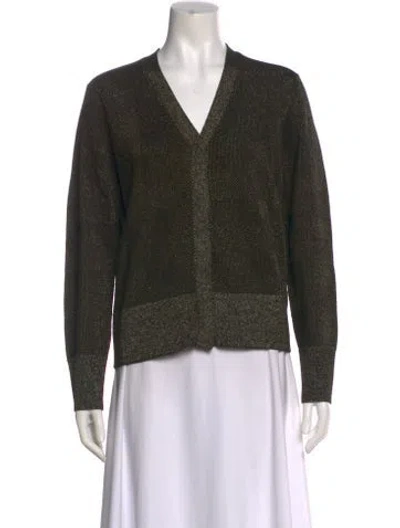 Pre-owned Burberry Wool V-neck Sweater W/ Tags In Multi