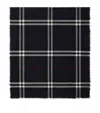 Burberry Giant Check Lightweight Wool Scarf In Blue