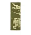 Burberry Wool Wide Ekd Scarf In Green