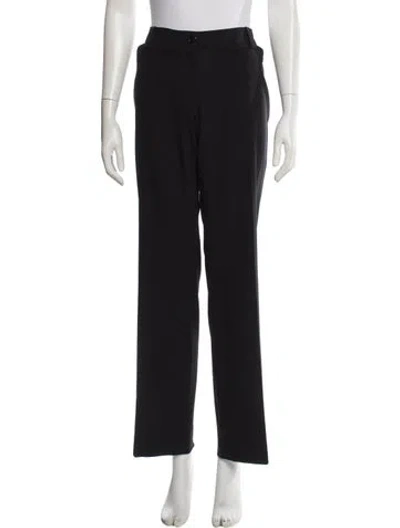 Pre-owned Burberry Wool Wide Leg Pants In Black