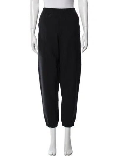 Pre-owned Burberry Wool Wide Leg Pants In Black