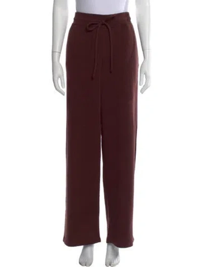 Pre-owned Burberry Wool Wide Leg Pants In Brown