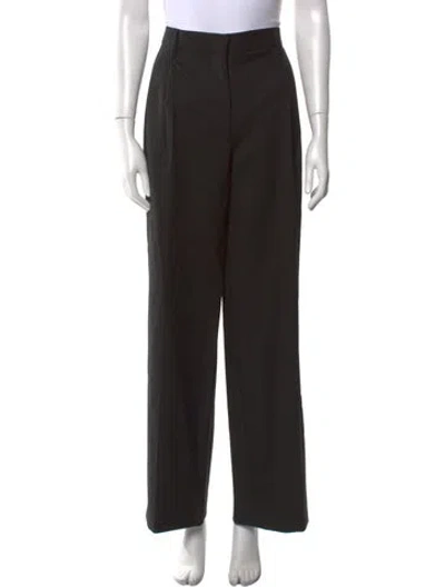 Pre-owned Burberry Wool Wide Leg Pants W/ Tags In Black