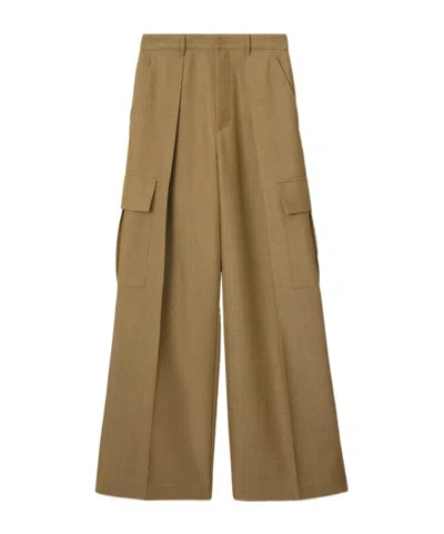 BURBERRY BURBERRY WIDE-LEG PLEATED-DETAILED TROUSERS