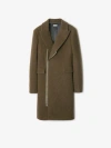 Burberry Wool Zip Tailored Coat In Kindle Melange