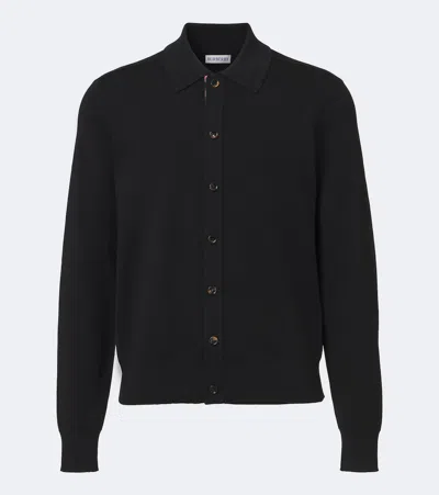 Burberry Long Sleeve Sweatshirt Nylon Silk Blend In Black