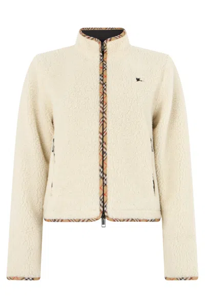 Burberry Wool-cashmere Mini Cropped Zip Jacket In Neutral