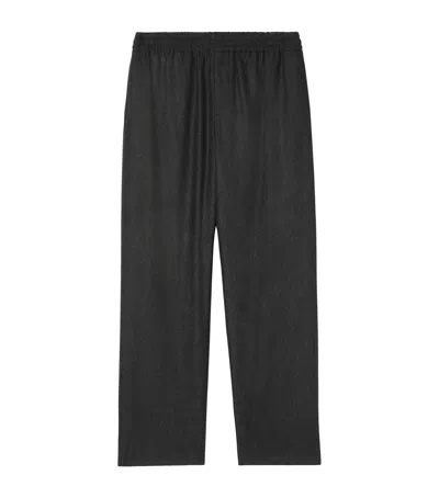 Burberry Wool Cashmere Trousers In Gray