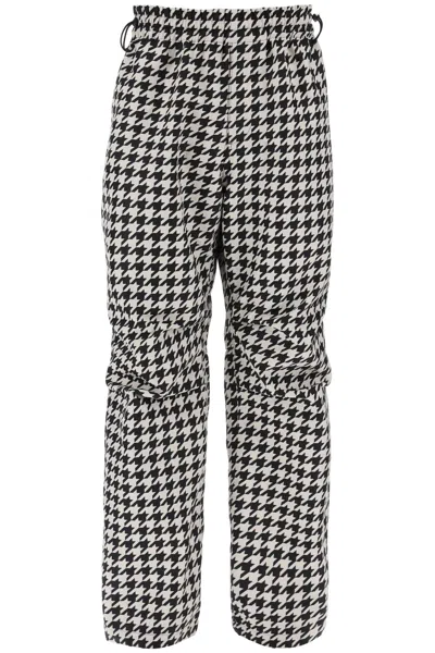 Burberry Workwear Pants In Houndstooth In Black