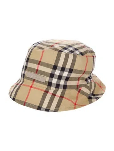 Pre-owned Burberry Woven Bucket Hat In Neutral