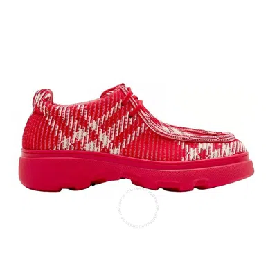 Burberry Woven Creeper Shoes With Vintage Check