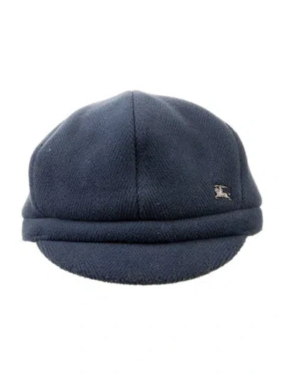 Pre-owned Burberry Woven Newsboy Cap In Blue