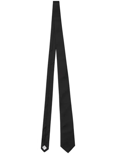 Burberry Silk Tie In Black