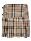 Burberry Woven Wool Mini Kilt In Multi