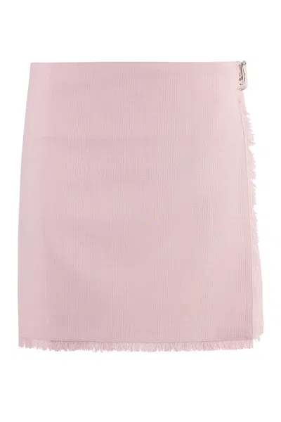 Burberry Wrap Skirt In Pink