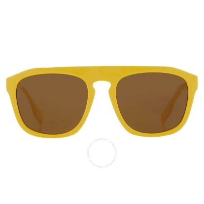 Burberry Wren Brown Browline Men's Sunglasses Be4396u 407073 57 In Yellow