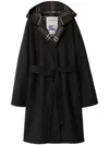 Burberry Mid-length Reversible Wool Car Coat In Black
