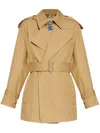 Burberry Giacca Trench In Gabardine In Nude & Neutrals