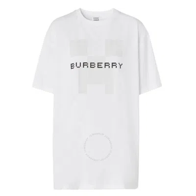 Burberry X Minecraft Logo Print Cotton Oversized T-shirt