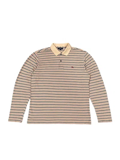 Pre-owned Burberry X Vintage Burberry London Polo Long Sleeve Shirt In Multicolor