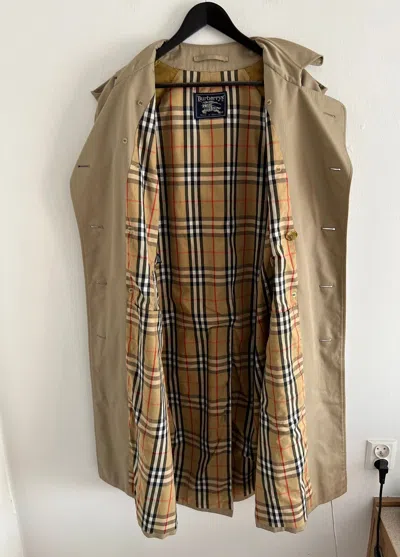 Pre-owned Burberry X Vintage Burberry Trench Coat In Beige