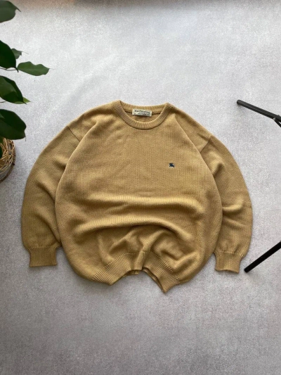 Pre-owned Burberry X Vintage Burberrys Knitted Beige Sweater