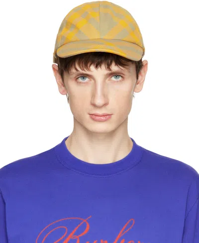 Burberry Check Baseball Cap In Hunter Ip Check