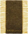 Burberry Yellow & Khaki Alpaca Wool Blend Happy Scarf In Brown