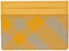 BURBERRY YELLOW CHECK CARD HOLDER