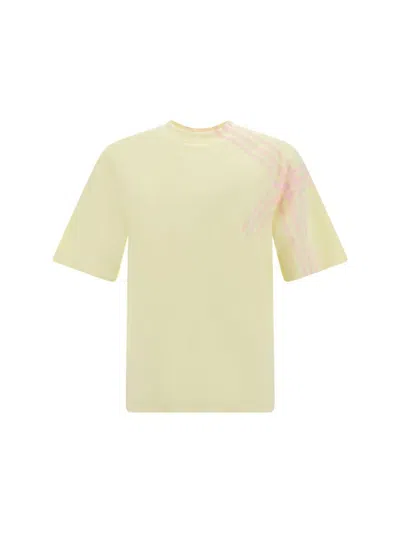 BURBERRY BURBERRY YELLOW COTTON T-SHIRT