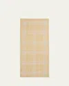 Burberry Yellow Lightweight Check Wool Scarf In Flax