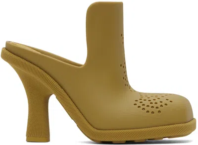 BURBERRY YELLOW RUBBER HIGHLAND MULES