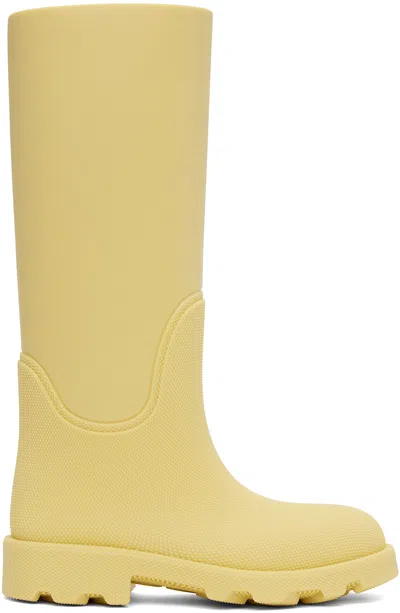 BURBERRY YELLOW RUBBER MARSH HIGH BOOTS