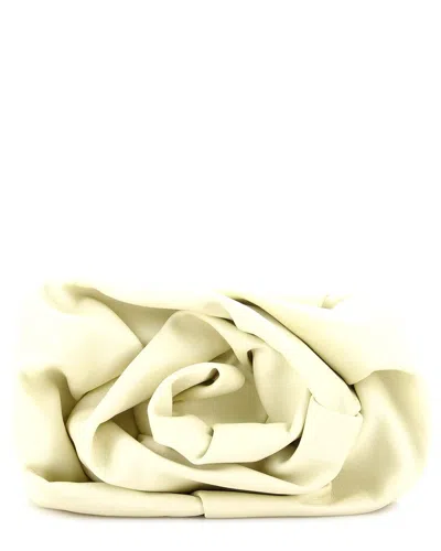 Pre-owned Burberry Yellow Sheep Leather Rose Clutch (authentic Pre-loved)