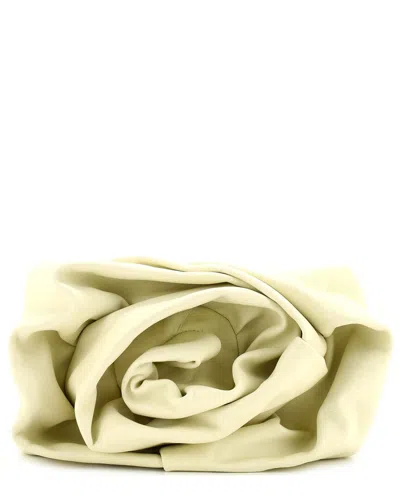 Burberry Yellow Sheep Leather Rose Clutch (authentic Pre-loved) In Blue