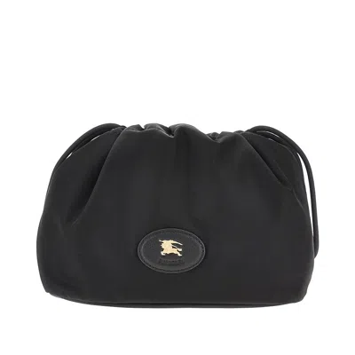 Burberry Ylon Pouch With Ekd Patch In Black