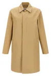 Burberry Car Coat With Collar And Long Sleeves In Multi