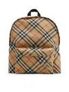 Burberry Men's "check" Backpack In Nude & Neutrals