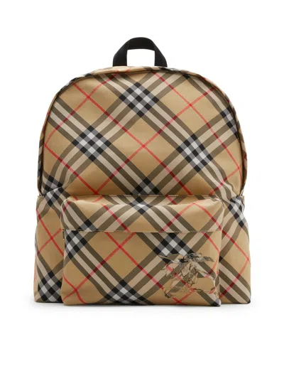 BURBERRY NYLON BACKPACK WITH EKD LOGO